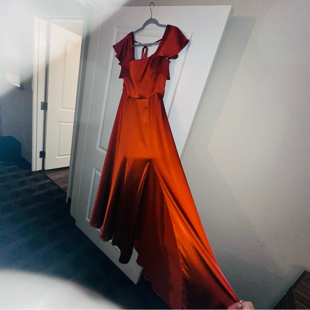 WORN ONCE! Paprika Wedding guest Gown - Picture 6 of 14